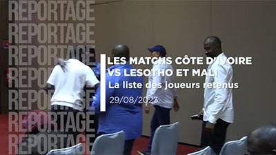 La liste des joueurs retenus pour les deux matchs des éléphants contre ...