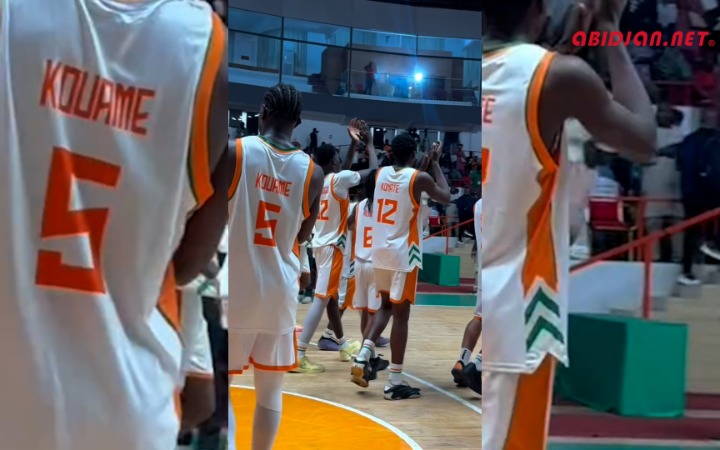 Afrobasket U18 : L'ambiance survoltée et la joie des Éléphants juniors après leur victoire.