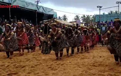 Côte d'Ivoire/Clôture de l'Abissa- 2e sortie de Sa Majesté Awoulaye Amon Tanoe, Roi des N'zima kôtôkô et Président de la Chambre Nationale des Rois et Chefs Traditionnels