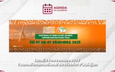  Agenda de la semaine du Lundi 24 au samedi 29 novembre 2025/ Concert Davido