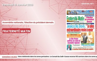 Titrologue du vendredi 16 janvier 2026: Assemblée nationale, l'élection du président demain