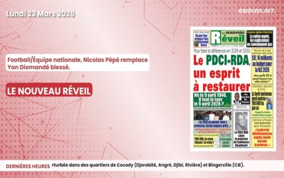 Titrologue du lundi 23 mars 2026/Football/Équipe nationale, Nicolas Pépé remplace Yan Diomandé blessé