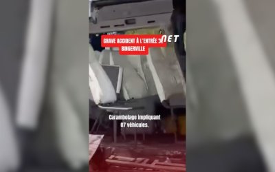 Carambolage spectaculaire à l'entrée de Bingerville - 7 véhicules impliqués et 14 blessés