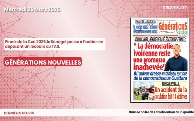 Titrologue du mercredi 25 mars 2026/ Finale de la Can 2025,le Sénégal passe à l’action en déposant un recours au TAS 