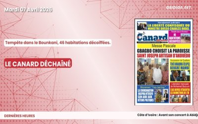 Titrologue du mardi 07 avril 2026/Tempête dans le Bounkani, 46 habitations décoiffées.