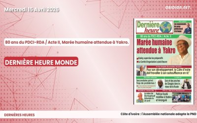 Titrologue du mercredi 15 avril 2026/80 ans du PDCI-RDA / Acte II, Marée humaine attendue à Yakro.