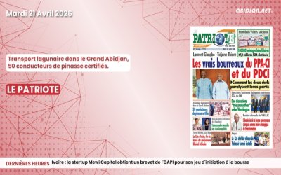 Titrologue du mardi 21 avril 2026/Transport lagunaire dans le Grand Abidjan, 50 conducteurs de pinasse certifiés