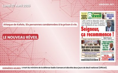 Titrologue du mardi 28 avril 2026/ Attaque de Kafolo, Six personnes condamnées à la prison à vie 