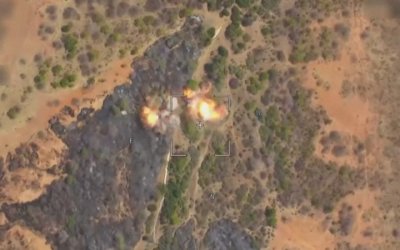 Des images de l'armée russe montreraient des frappes contre les rebelles au Mali