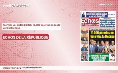 Titrologue du jeudi 07 mai 2026/Premier vol du Hadj 2026, 10.000 pèlerins en route vers la Mecque