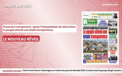 Titrologue du lundi 22 juin 2026/ après l’interpellation de Alloui Brou, le peuple attend une totale transparence