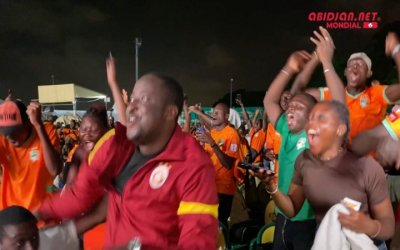 Mondial 2026 / Côte d'Ivoire–Curaçao : ambiance des supporters ivoiriens à la fan zone de l'INJS de Marcory