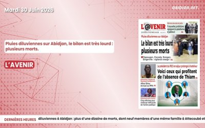 Titrologue du mardi 30 juin 2026/ Pluies diluviennes sur Abidjan, le bilan est très lourd: plusieurs morts