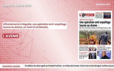 Titrologue du lundi 13 juillet 2026/Bondoukou, le grand marché part en fumée