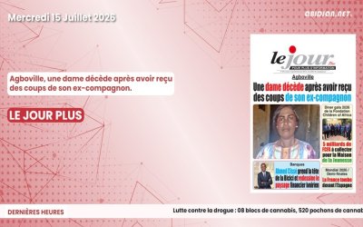 Titrologue du mercredi 15 juillet 2026/Agboville, une dame décède après avoir reçu des coups de son ex-compagnon