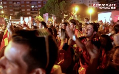 L'Espagne championne du monde: Madrid en fête.
