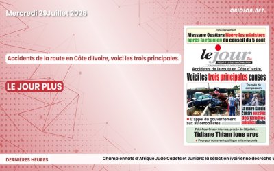 Titrologue du mercredi 29 juillet 2026/Accidents de la route en Côte d'Ivoire, voici les trois principales causes.