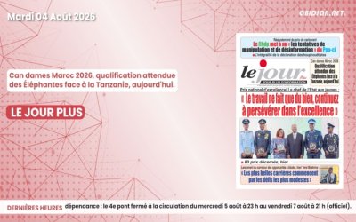 Titrologue du mardi 04 août 2026/Prix national d'excellence, l’État consacre 80 modèles.