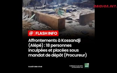 Dix-huit personnes ont été inculpées et placées sous mandat de dépôt à la suite des violents affrontements dans le département d’Alépé.