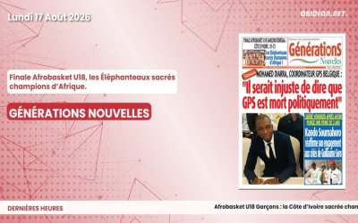 Titrologue du lundi 17 août 2026/ Finale Afrobasket U18, les Éléphanteaux sacrés champions d’Afrique.