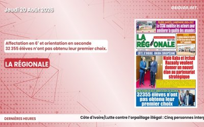 Titrologue du jeudi 20 août 2026/Affectation en 6ᵉ et orientation en seconde, 32 355 élèves n’ont pas obtenu leur premier choix.