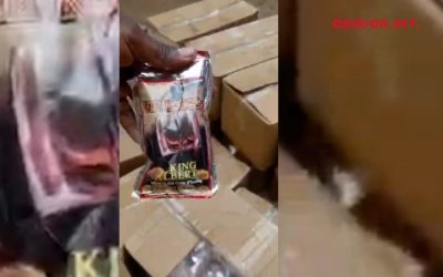 Saisie ce jour à Bouaké dans une villa sise à Kennedy de plusieurs dizaines de cartons de sachets d' alcool frélatés.