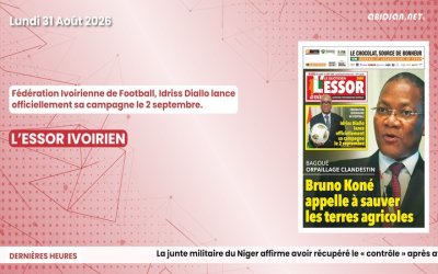 Titrologue du lundi 31 août 2026/ FIF, Idriss Diallo lance officiellement sa campagne le 2 septembre.