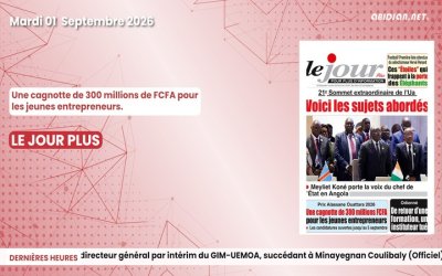 Titrologue du mardi 1er septembre 2026/Une cagnotte de 300 millions de FCFA pour les jeunes entrepreneurs.