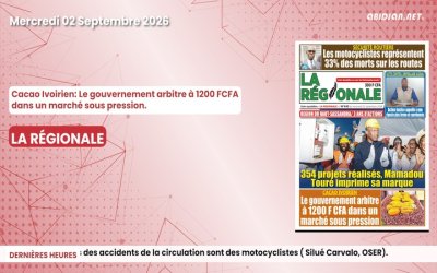 Titrologue du mercredi 2 septembre 2026/Cacao Ivoirien: Le gouvernement arbitre à 1200 FCFA dans un marché sous pression.