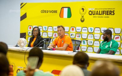  Eliminatoire Can 2027/1ère journée: Conférence de presse suivi d'entraînement des Eléphants à Bouaké 