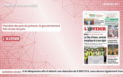 Titrologue du lundi 26 octobre 2026/Flambée des prix du poisson, le gouvernement fait chuter les prix.